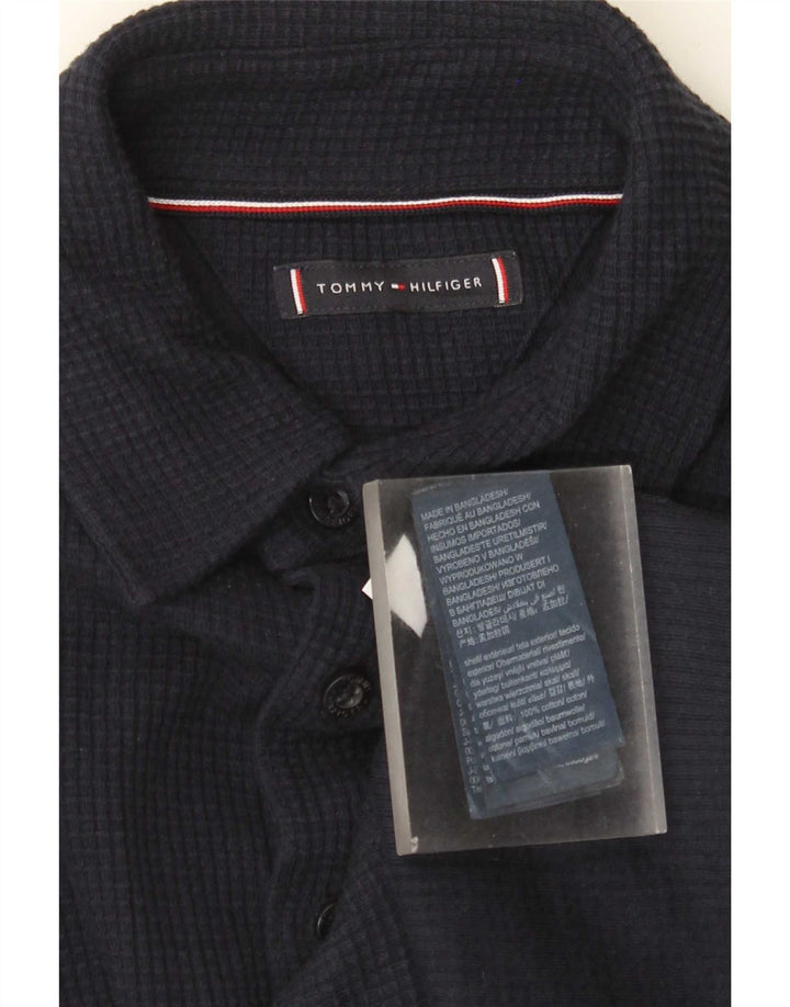 Tommy Hilfiger Herren-Flanellhemd, klein, marineblau, Baumwolle