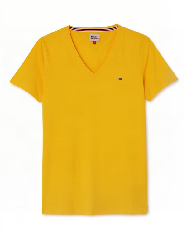 Tommy Hilfiger Damen T-Shirt Top UK 10 Small Gelb
