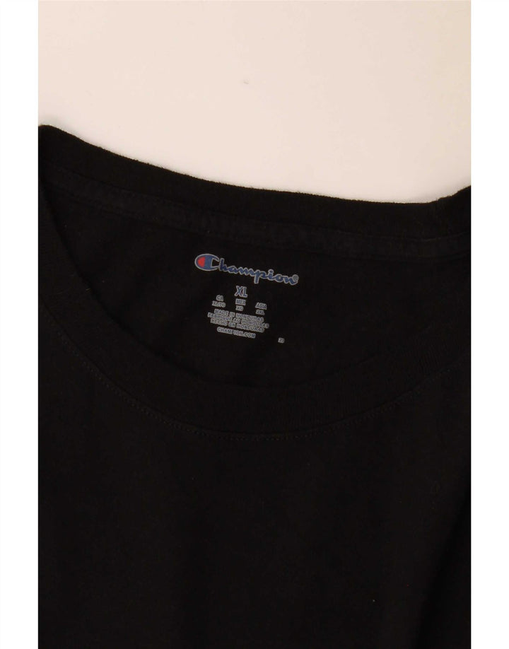 Champion Herren Grafik T-Shirt Top XL Schwarz