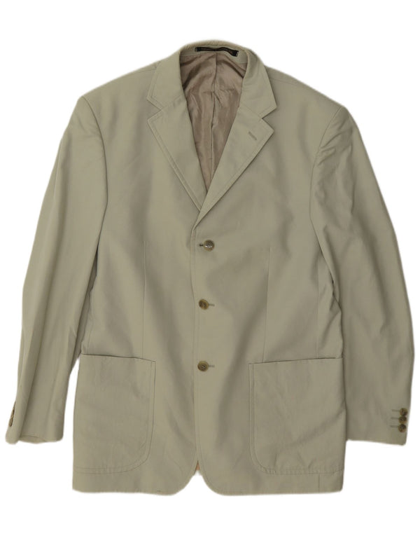 Marks & Spencer Herren-Blazer mit 3 Knöpfen, UK 40, mittelbeige Baumwolle