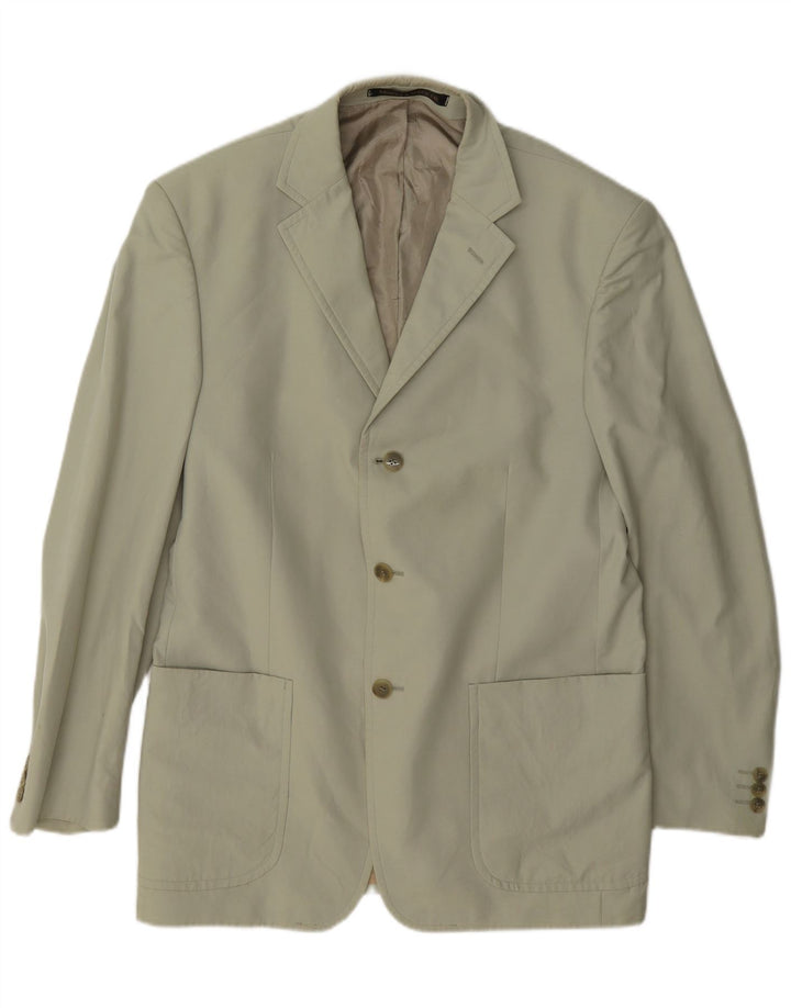 Marks & Spencer Herren-Blazer mit 3 Knöpfen, UK 40, mittelbeige Baumwolle