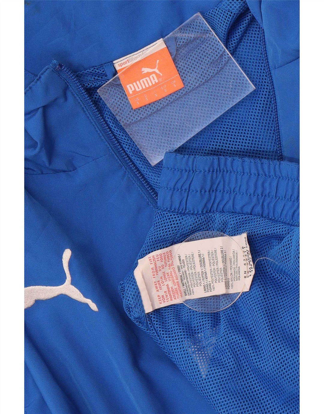 Puma Herren-Trainingsanzug-Top-Jacke, klein, blau, Farbblock, Polyester, Sport
