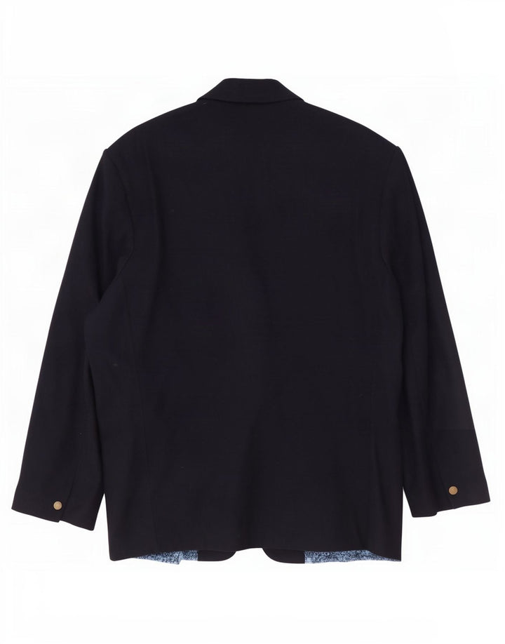 Pollini Herren-Blazer mit 2 Knöpfen, UK 38, mittelmarineblaue Wolle