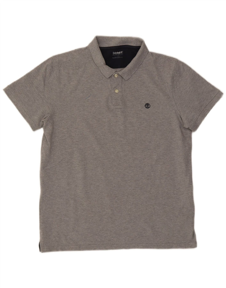 Timberland Herren-Poloshirt, große graue Baumwolle
