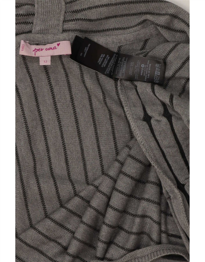 Marks & Spencer Damen-Cardigan mit 3/4-Ärmeln, UK-Gr. 12, Mittelgrau