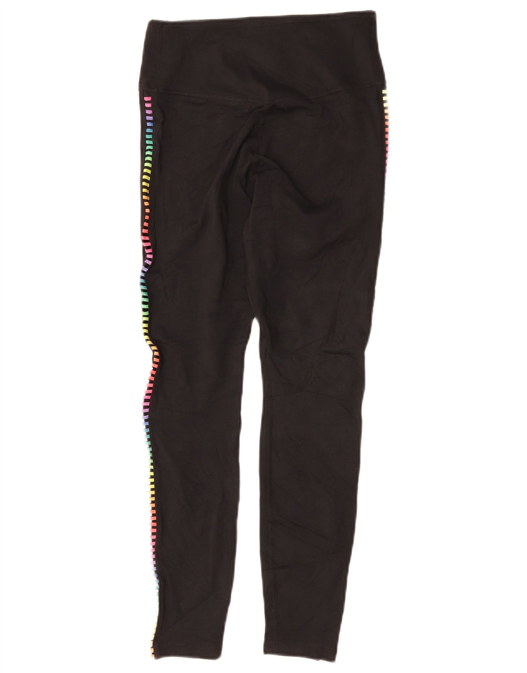 Nike Damen Dri Fit Leggings UK 8 Small Schwarz Geometrisch Polyester