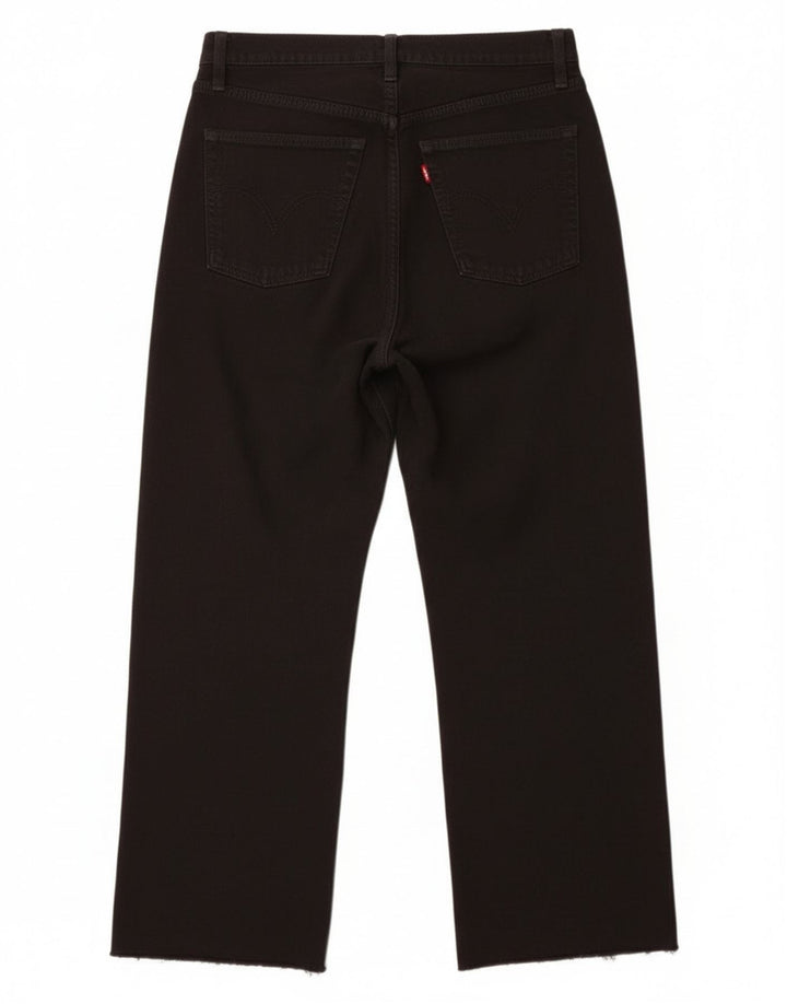 Levi's Damen Ribcage Cropped Jeans W28 L24 Schwarz