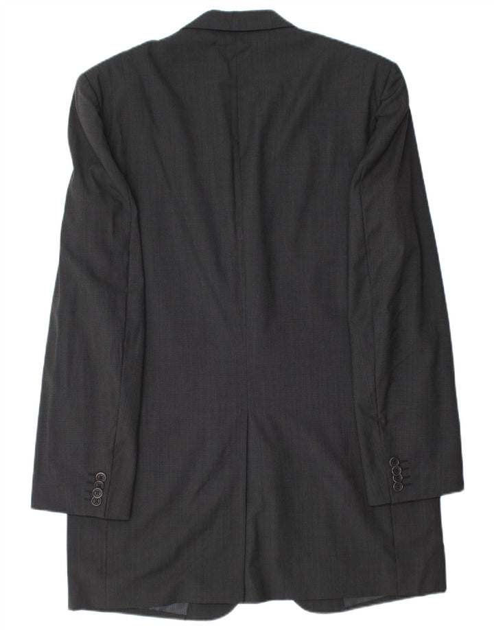 Carlo Pignatelli Herren-Blazer mit 3 Knöpfen, IT 50, große graue Schurwolle