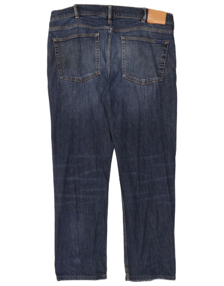 Gant Herren Regular Straight Jeans W36 L32 Blaue Baumwolle