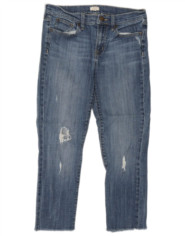 J. CREW Damen Jeans im Used-Look, W28 25, Blau, Baumwolle