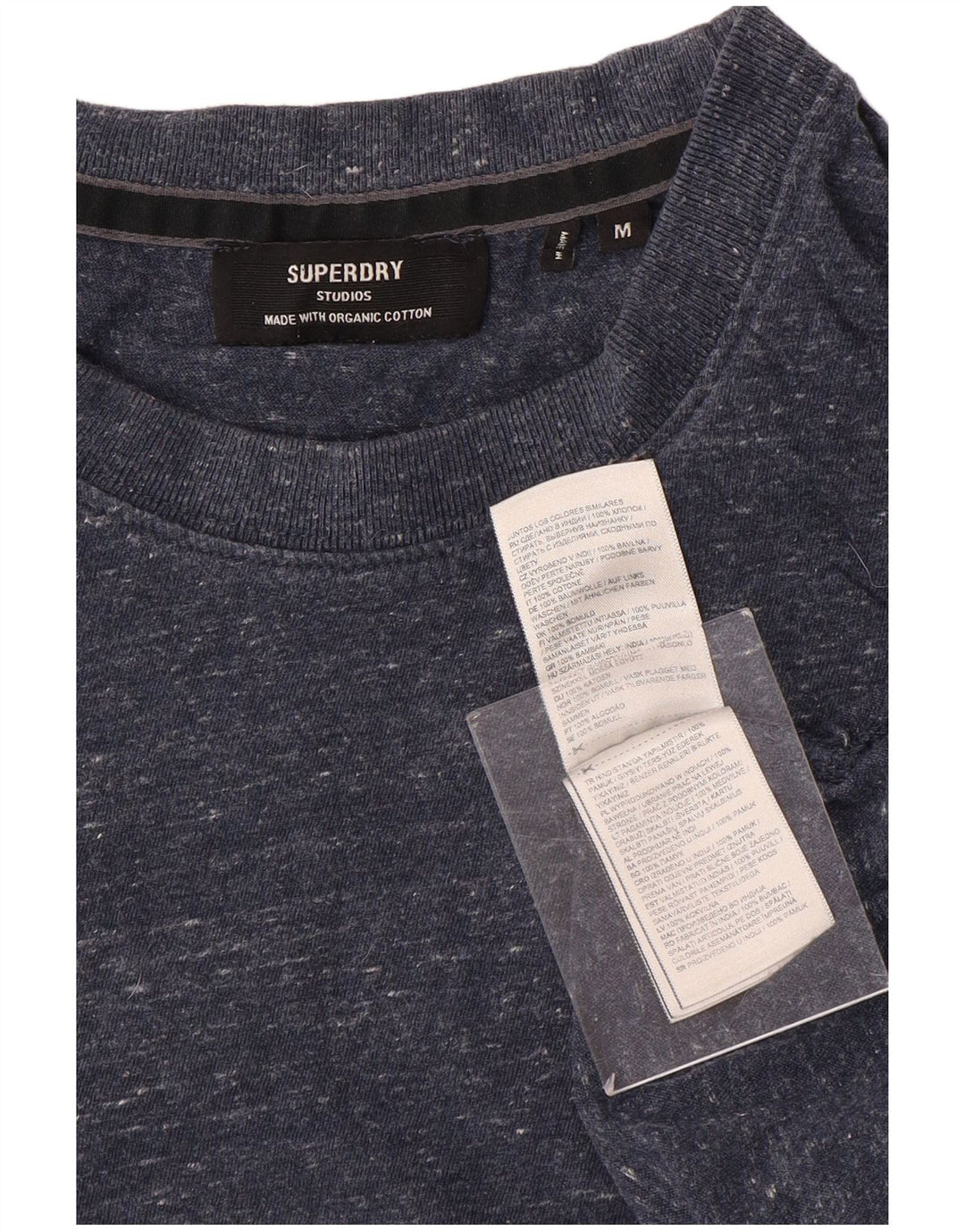 Superdry Herren T-Shirt-Oberteil aus Baumwolle in mittlerer Marineblau-Meseloptik