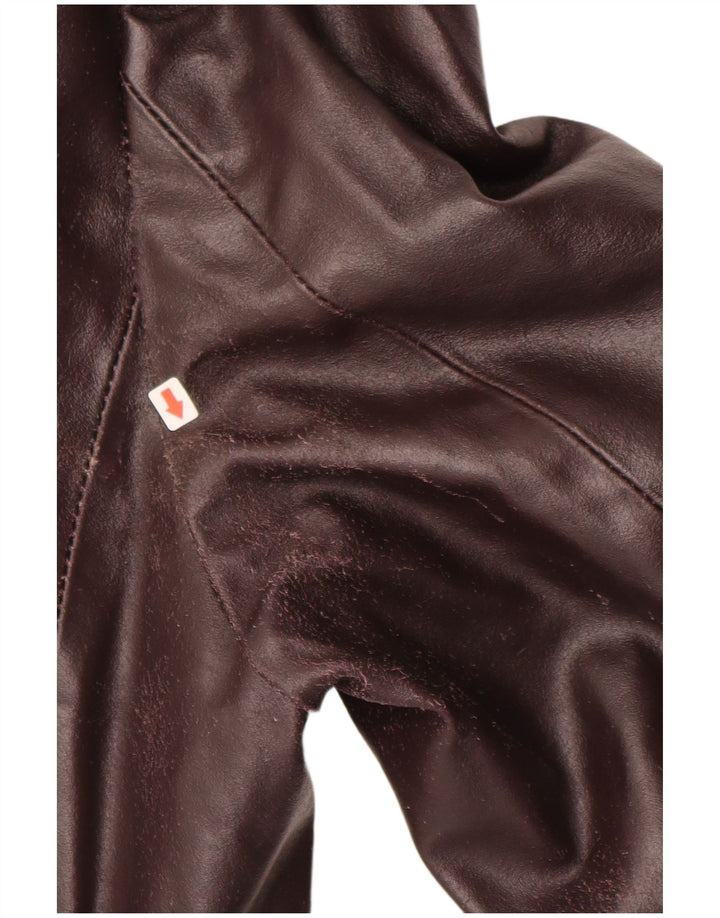 METROPOLITAN Herren Ledermantel IT 50 Großes braunes Leder