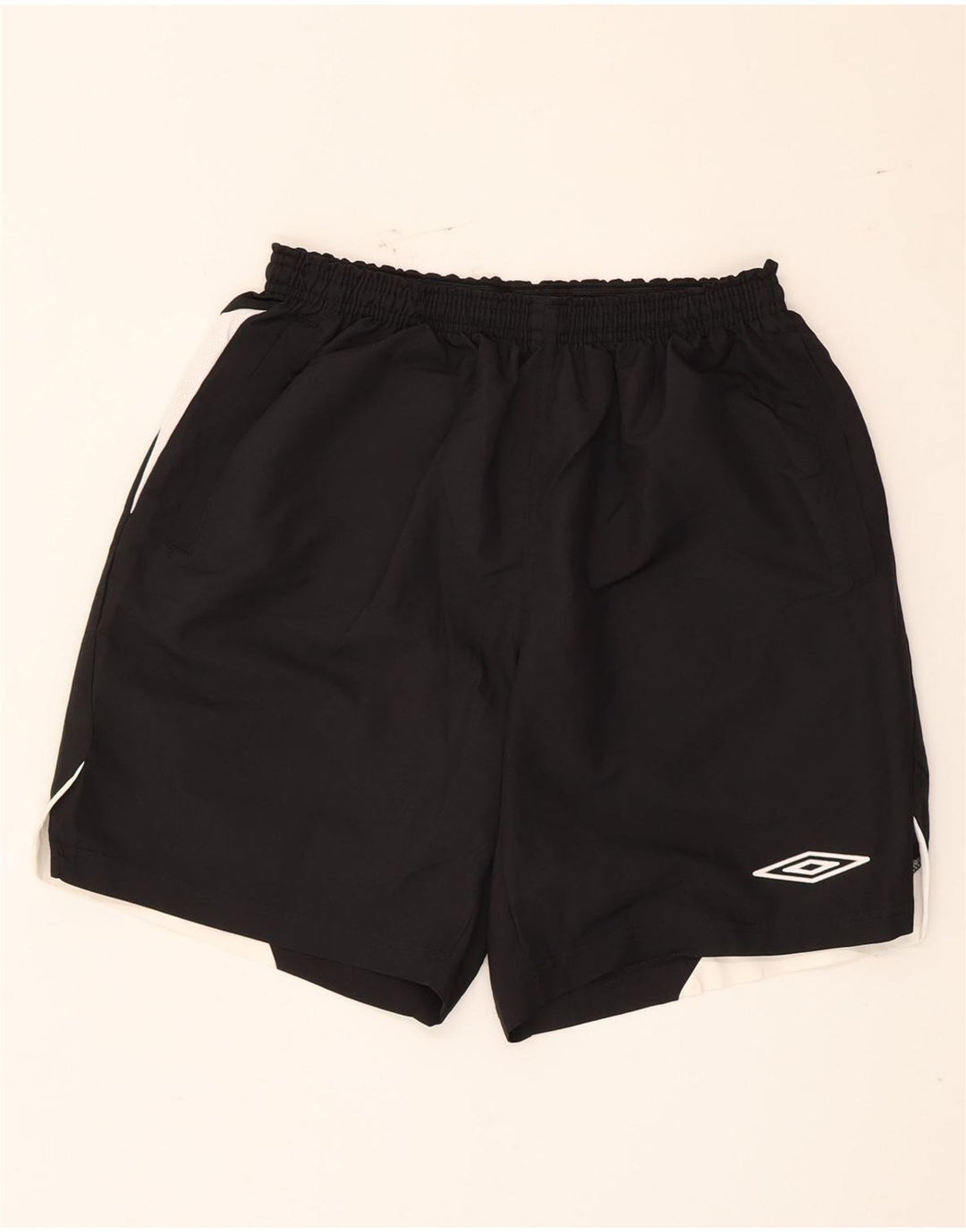 Umbro Herren-Sportshorts, groß, schwarzes Farbblock-Polyester