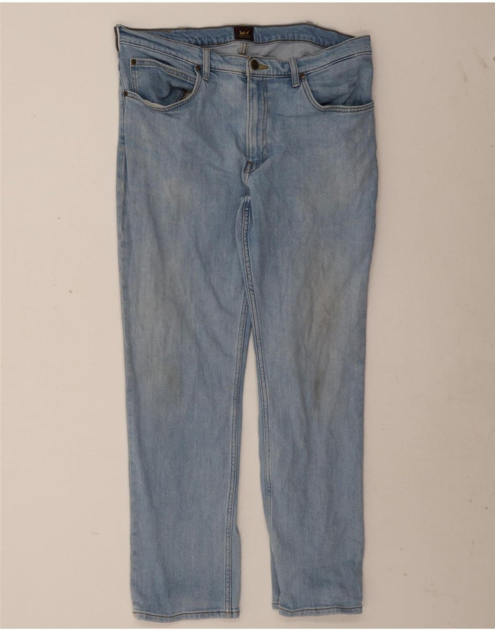 Lee Herren Brooklyn Straight Jeans W36 L30 Blaue Baumwolle