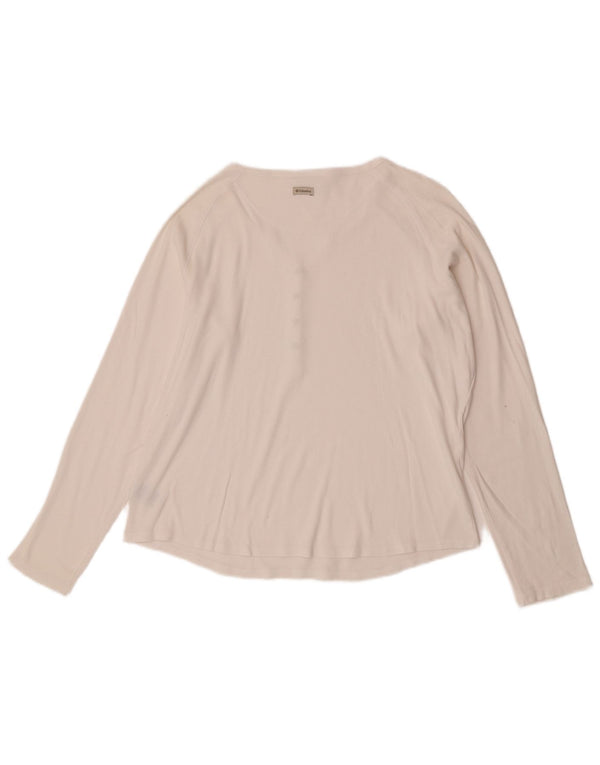 Columbia Damen Top Langarm UK 18 XL Weiße Baumwolle