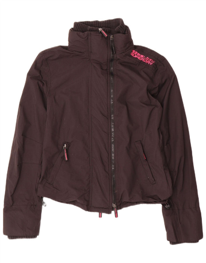 Superdry Damen Windcheater Graphic Windjacke UK 12 Medium Schwarz