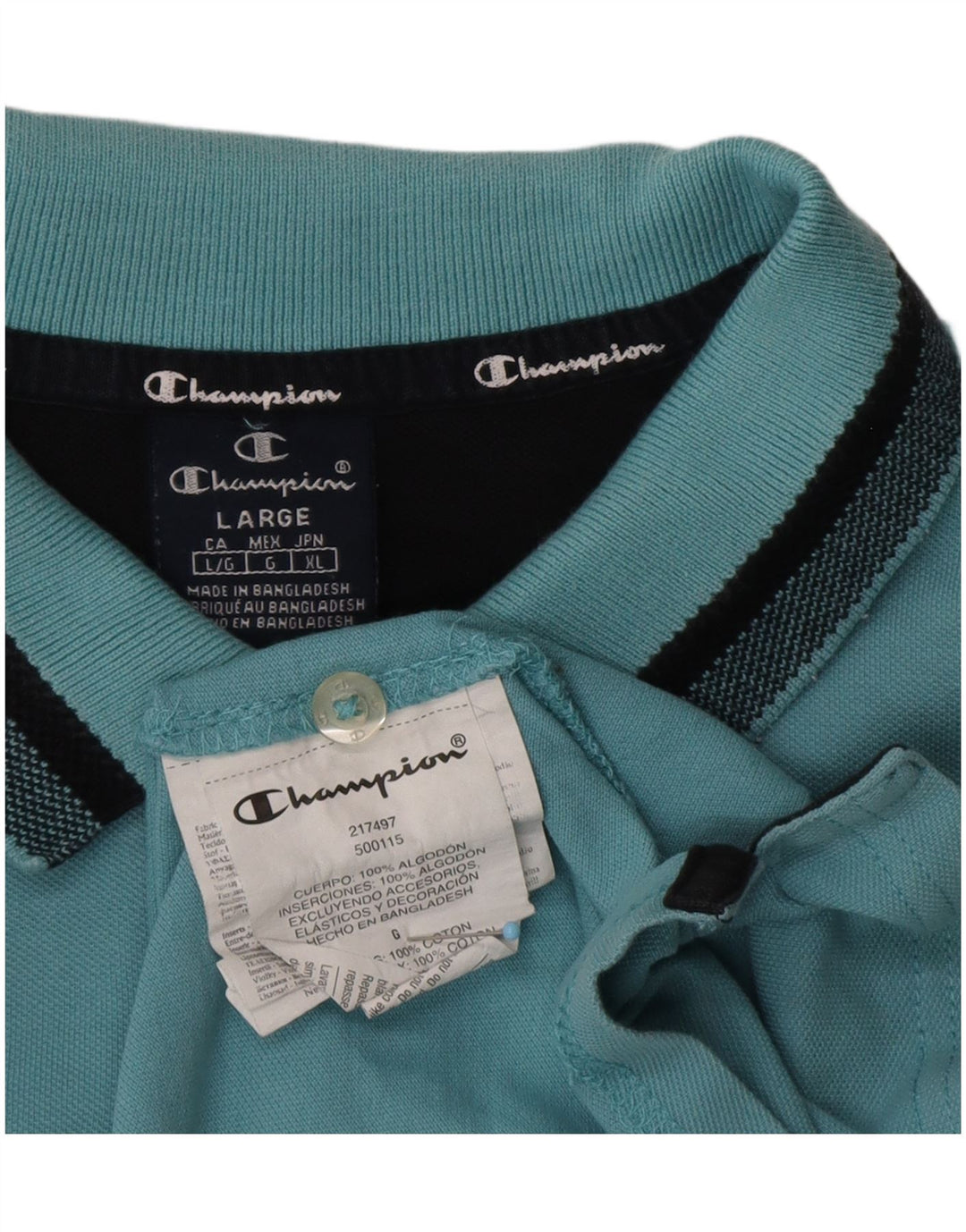 CHAMPION Herren-Poloshirt, große blaue Baumwolle