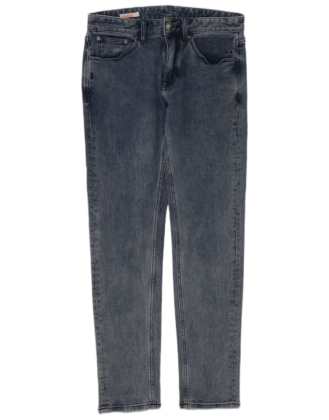 Sun68 Herren Slim Jeans W31 L30 Blaue Baumwolle