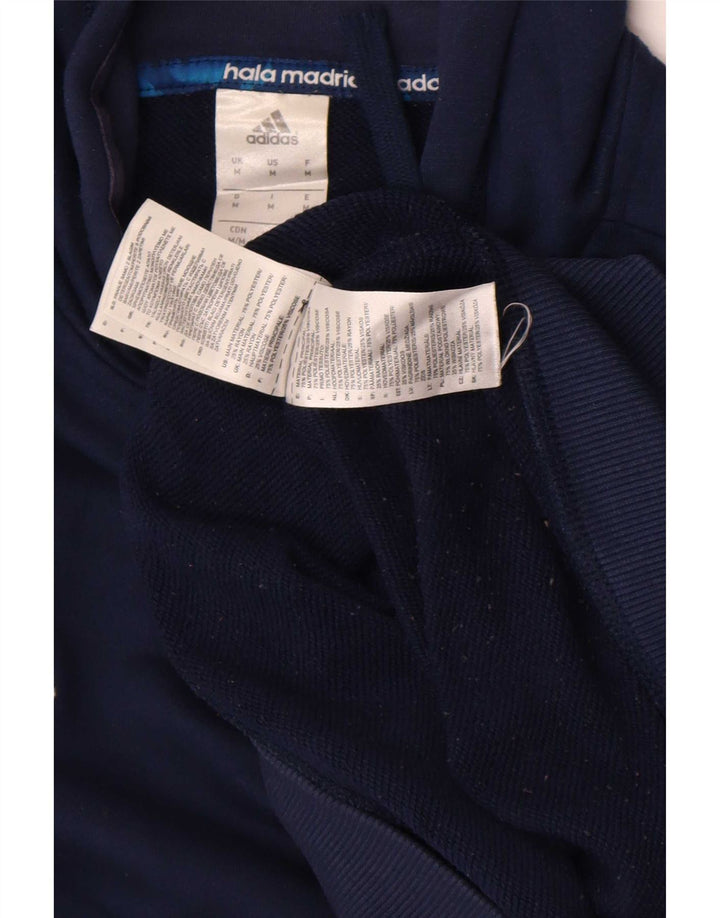 Adidas Herren Real Madrid Kapuzenpullover Mittelgroßes marineblaues Polyester
