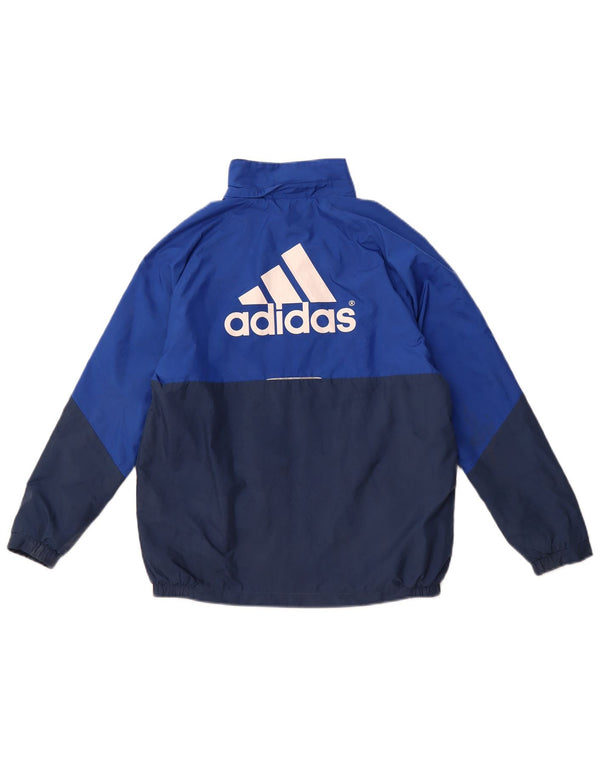 ADIDAS Jungen Clima Proof Trainingsanzug-Oberjacke, 11–12 Jahre, Marineblau