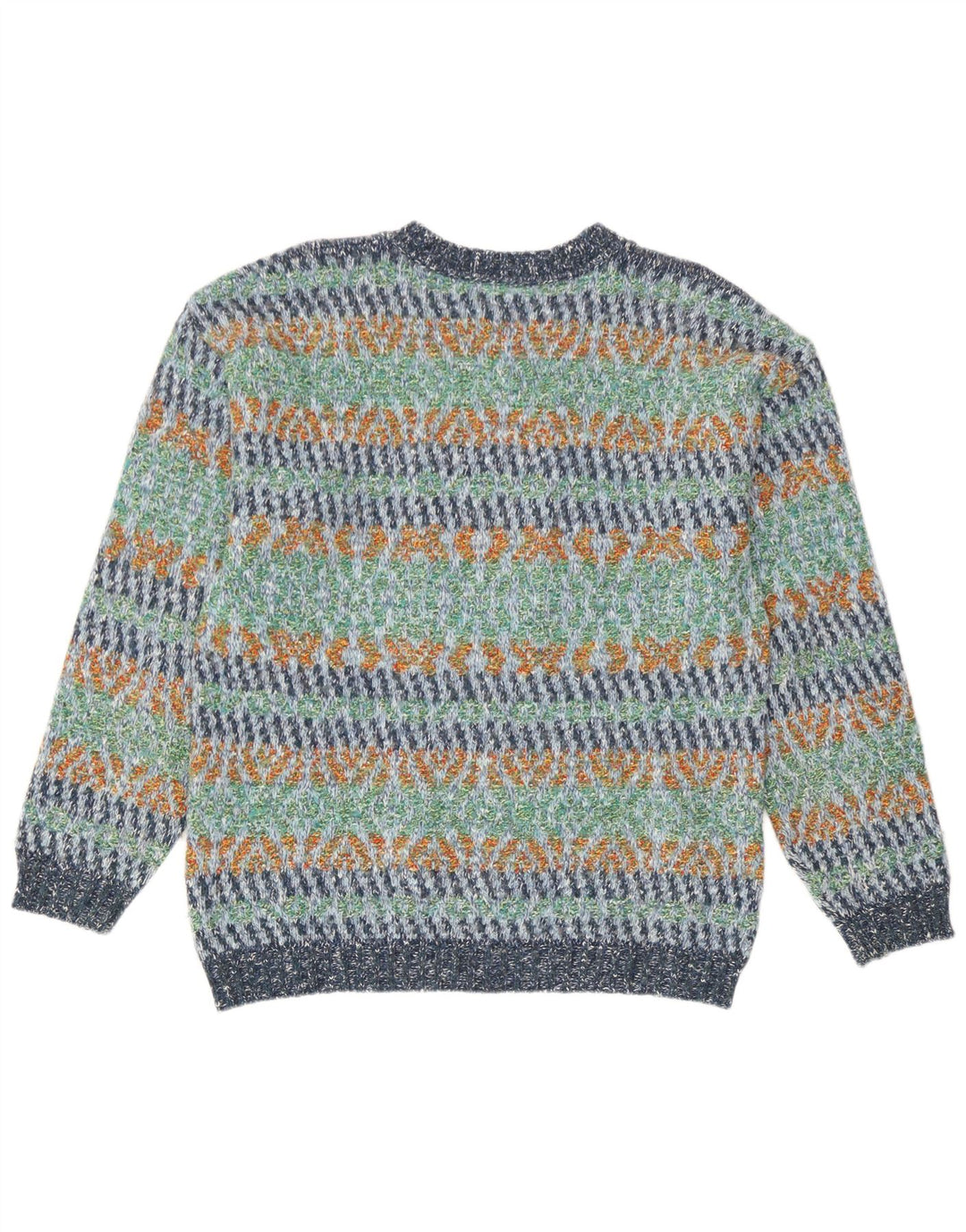 North Pole Herren-Pullover mit Rundhalsausschnitt, groß, mehrfarbig, geometrisch