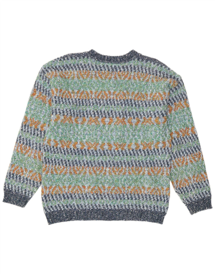 North Pole Herren-Pullover mit Rundhalsausschnitt, groß, mehrfarbig, geometrisch