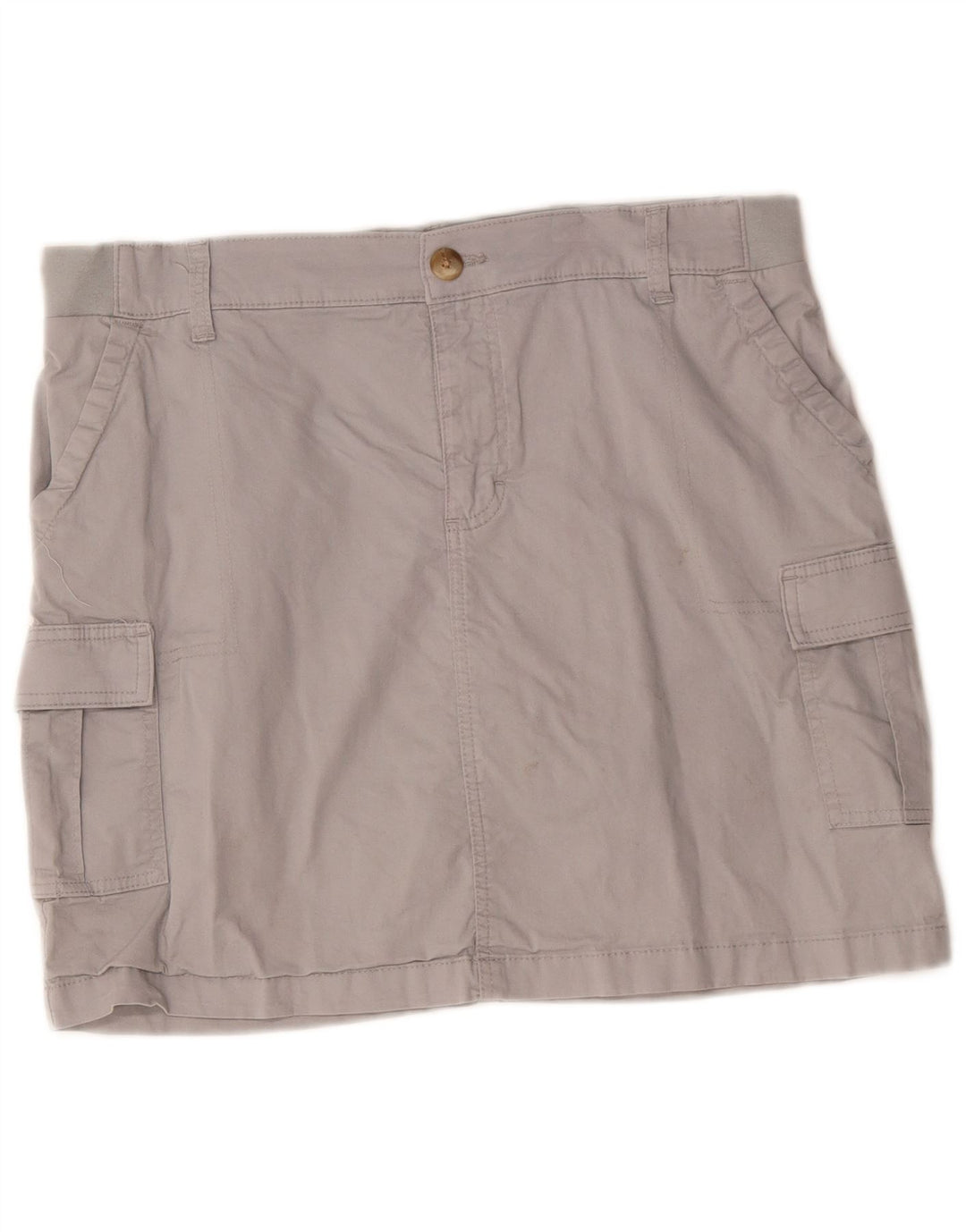 LEE Damen Skort Regular Fit Midrise Cargo Rock US 14 XL W36 Graue Baumwolle