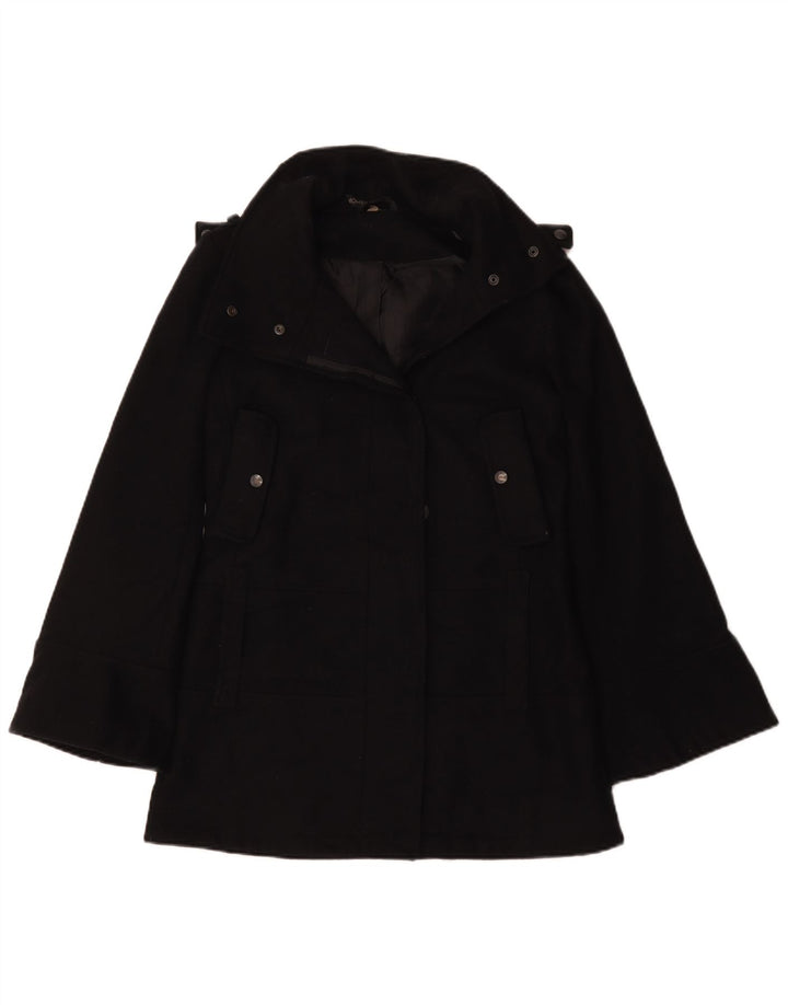 Topshop Damen Übergroßer Pea Coat UK 6 XS Schwarz Polyester