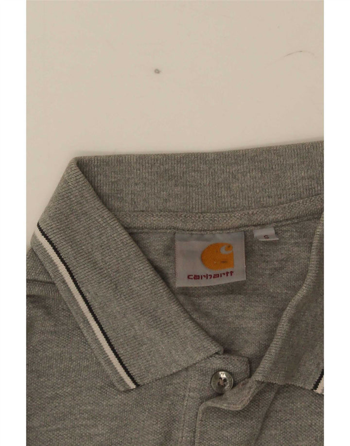 Carhartt Herren Poloshirt Small Grau gestreift