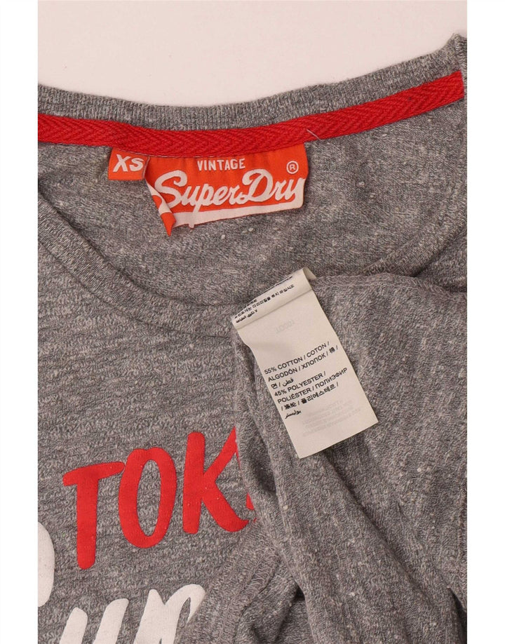 Superdry Herren Regular Graphic T-Shirt Top XS Grau Baumwolle
