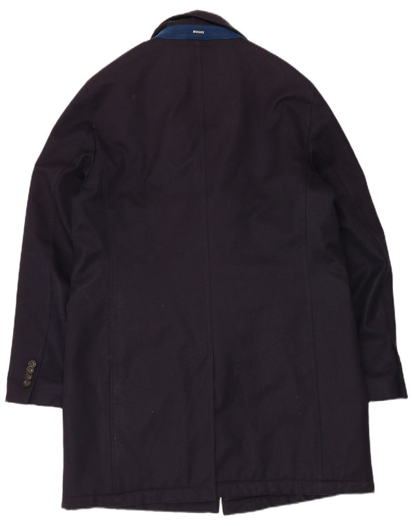 Boggi Herrenmantel IT 46 Small Marineblaue Wolle
