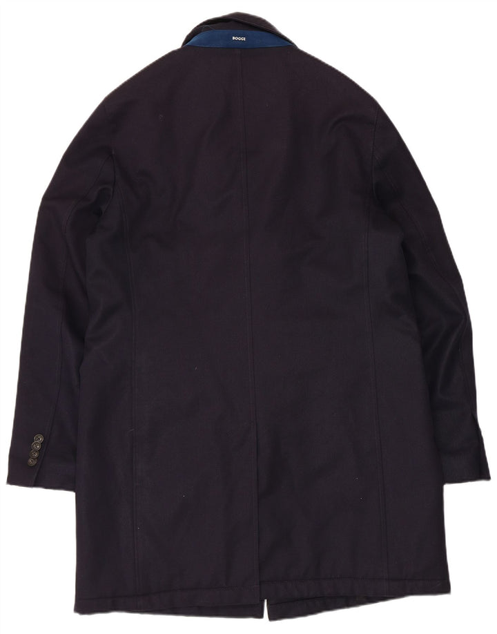 Boggi Herrenmantel IT 46 Small Marineblaue Wolle