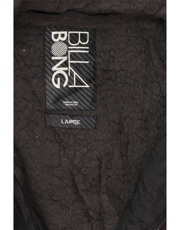 Billabong Herren-Jacke mit Kapuze, gepolstert, UK 40, Größe L, Schwarz, Polyester
