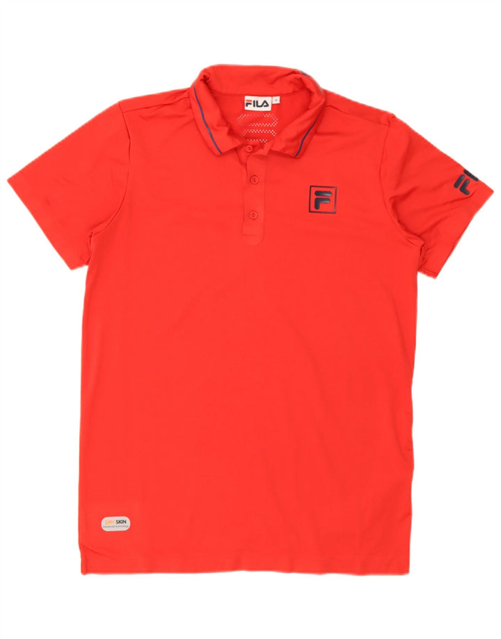 Fila Herren Poloshirt Small Rot Polyester
