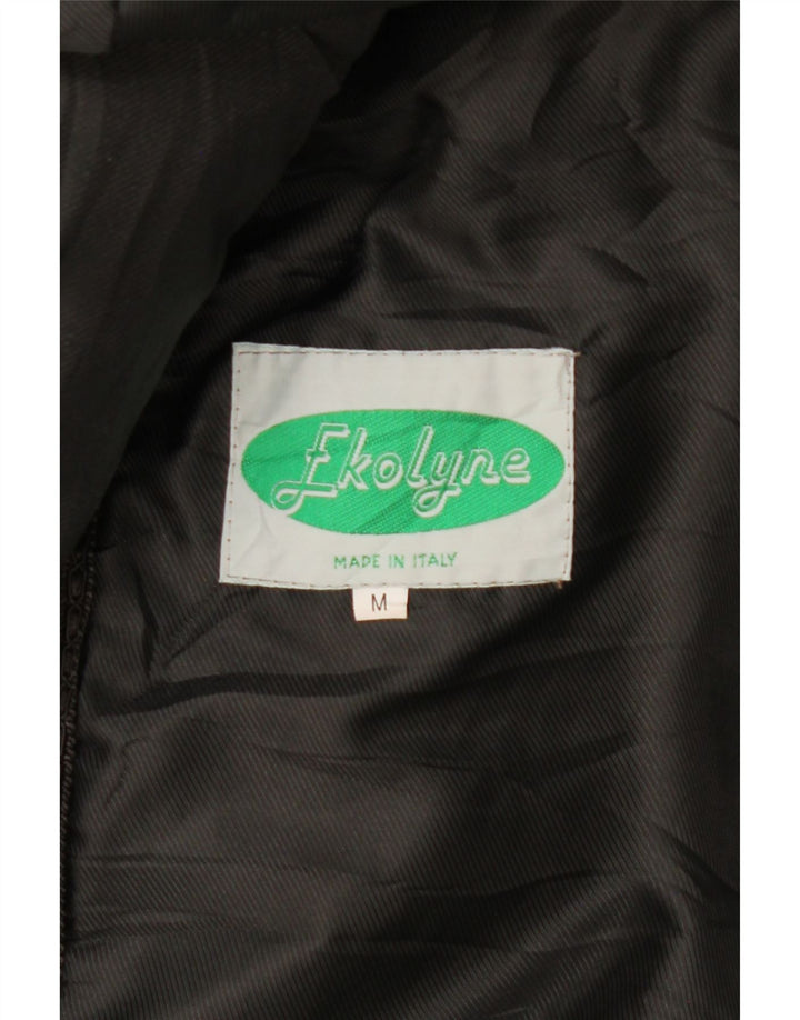 Vintage Damen Übergroßer Kunstfellmantel UK 14 Medium Schwarz