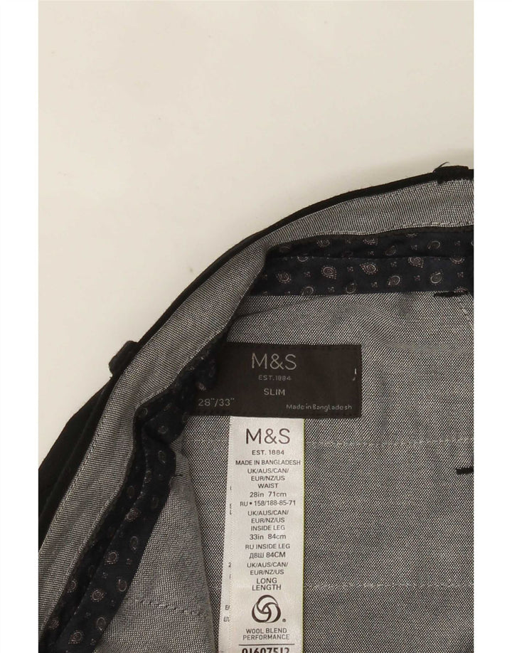 Marks & Spencer Damen Performance Slim Anzughose W28 L33 Schwarz