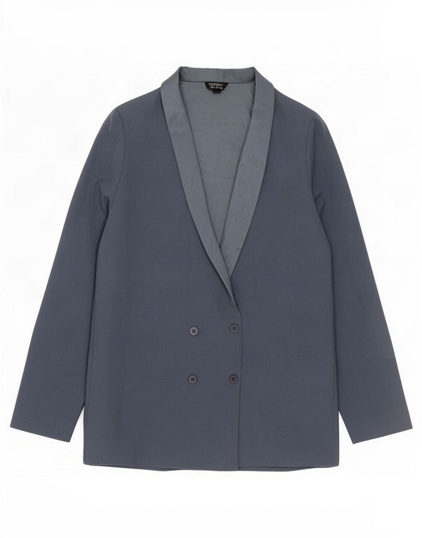 Topshop Damen-Zweireiher-Blazer, Gr. 10, Größe S, Blau, Polyester