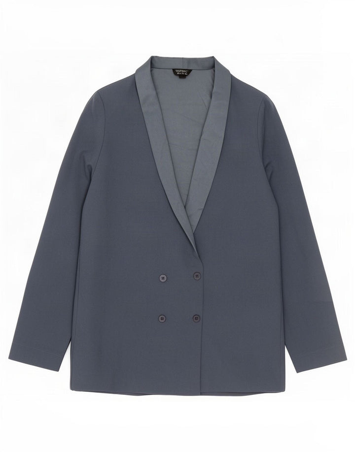 Topshop Damen-Zweireiher-Blazer, Gr. 10, Größe S, Blau, Polyester