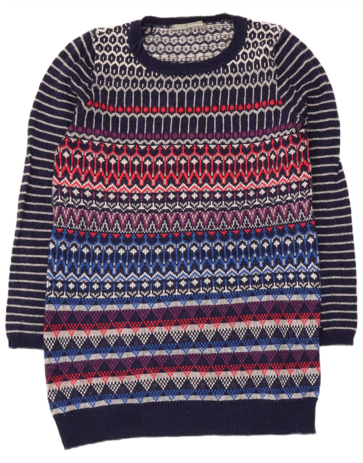 Marks & Spencer Damen-Pullover mit Rundhalsausschnitt, Gr. 12, mittelmehrfarbig