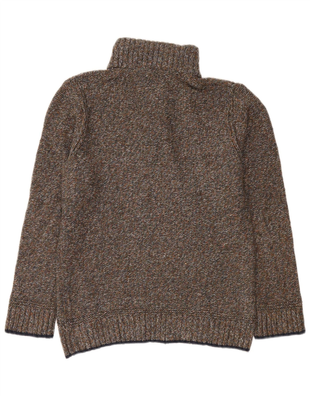 Fat Face Herren-Pullover mit Knopfkragen, klein, grün gefleckte Baumwolle