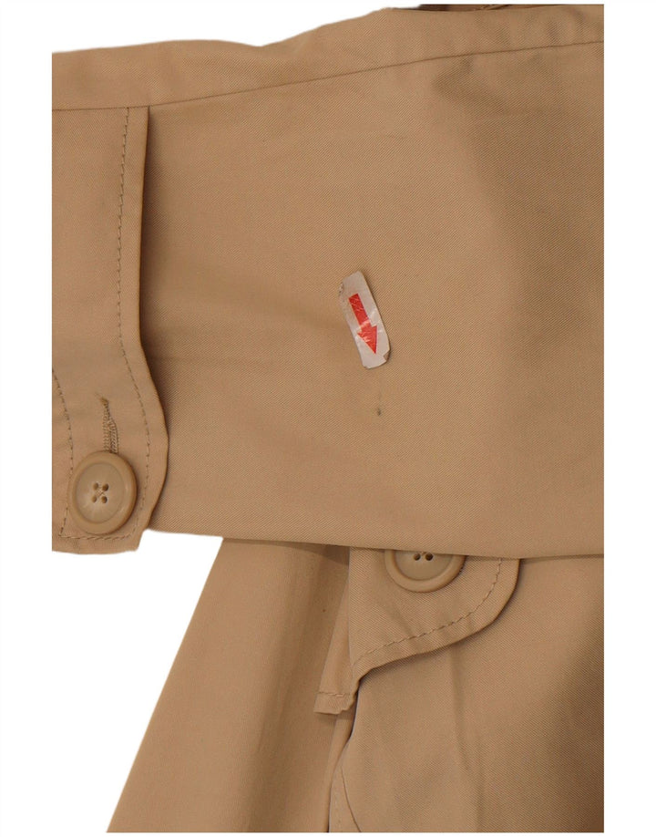 Sisley Damen Trenchcoat IT 46 Large Beige Baumwolle