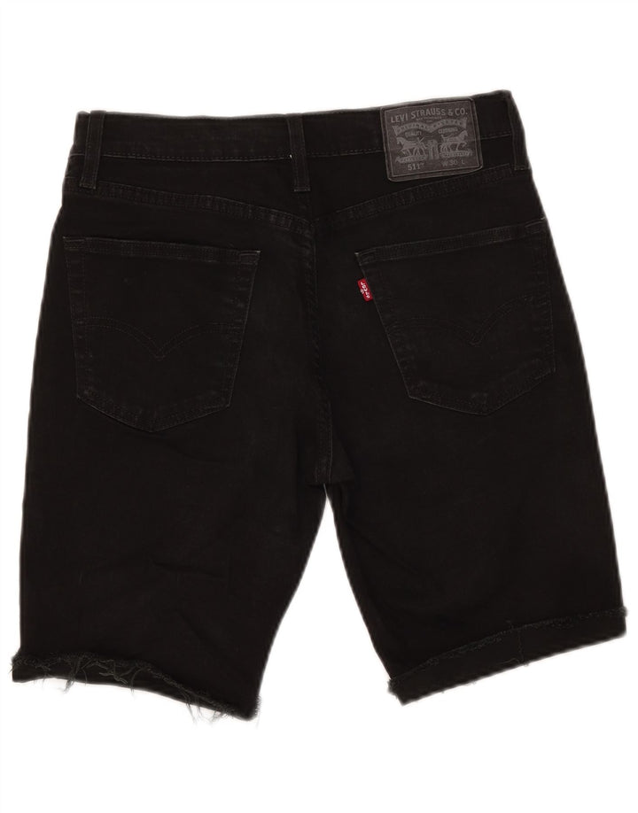LEVI'S Damen 511 Jeansshorts W30 Mittelschwarze Baumwolle