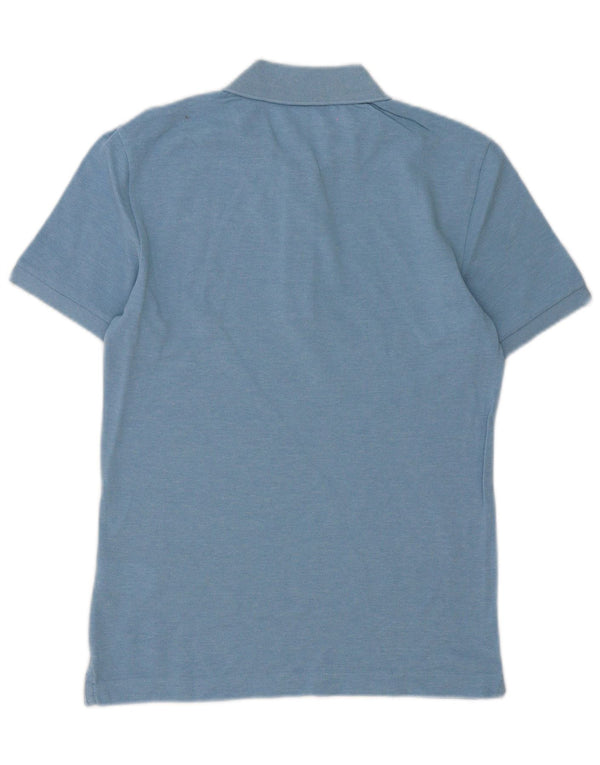 Lacoste Herren-Poloshirt mit schmaler Passform, Größe 2 XS, blau gefleckte Baumwolle