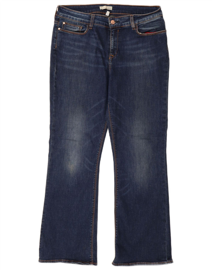 Tommy Hilfiger Damen Bootcut Jeans W32 L30 Marineblau Baumwolle
