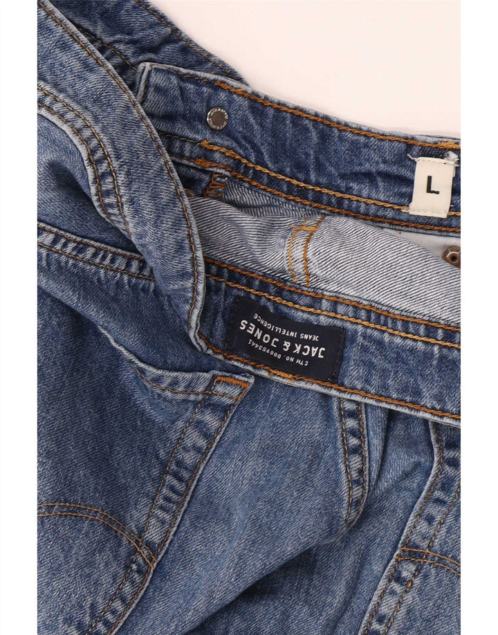Jack & Jones Herren-Jeansshorts mit normaler Passform, Größe L, W34, Blau