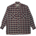 VINTAGE Mens Flannel Shirt Large Grey Check Cotton Vintage Vintage and Second-Hand Vintage from Messina Hembry 