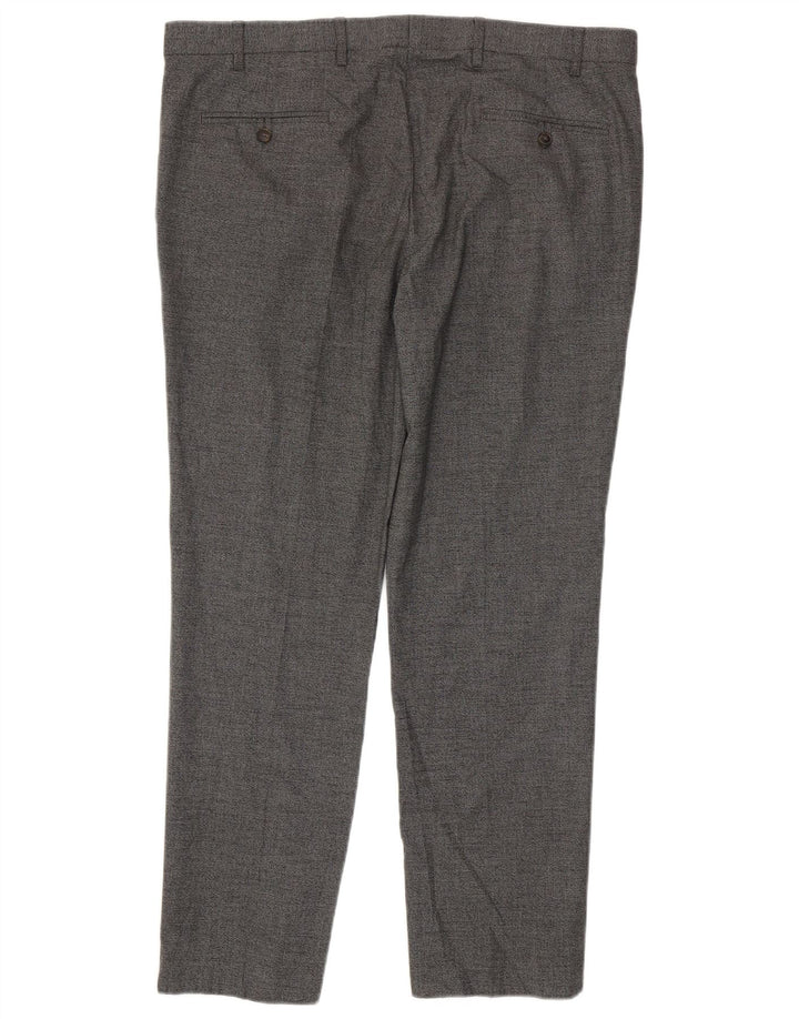 Marks & Spencer Herren Slim Chinohose W38 L31 Grau Polyester
