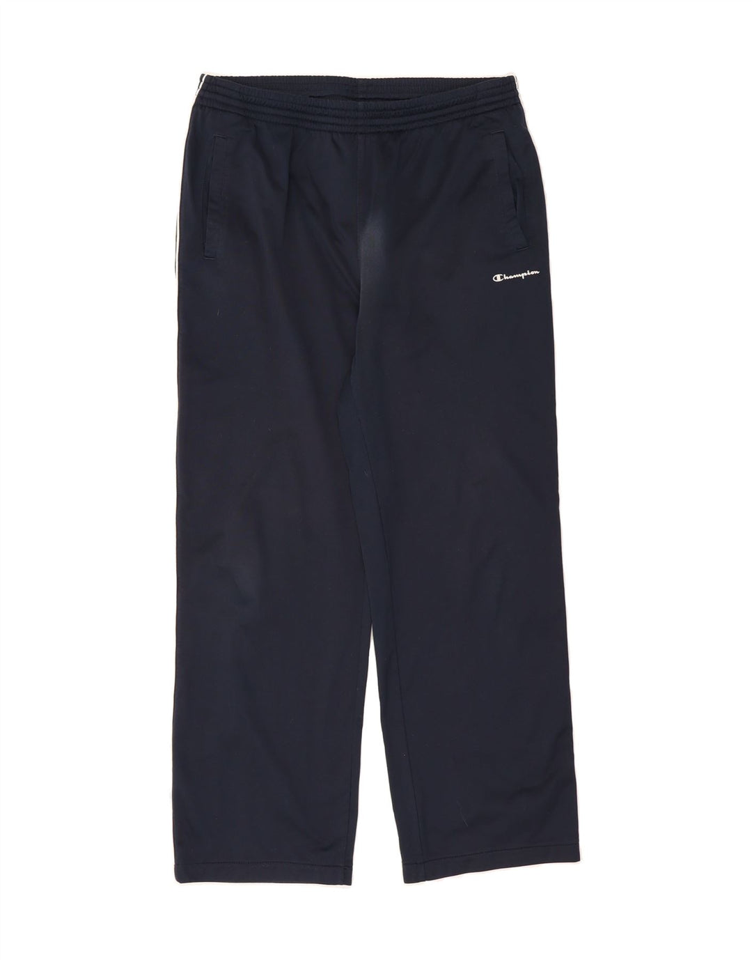 CHAMPION Mens Tracksuit Trousers Large  Navy Blue Polyester Vintage Champion and Second-Hand Champion from Messina Hembry 