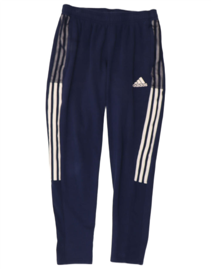 ADIDAS Mens Tracksuit Trousers Medium  Navy Blue Cotton