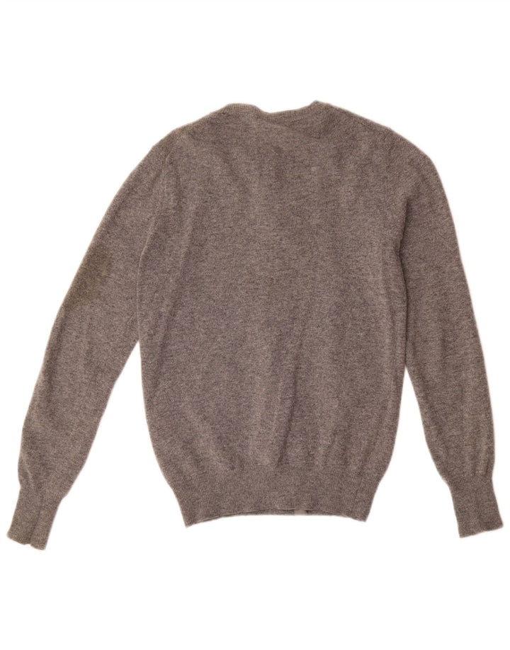 Benetton Damen-Cardigan-Pullover UK 10 Small Graue Wolle